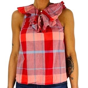 Isabella Sinclair Flannel Blouse Size Small Ruffle